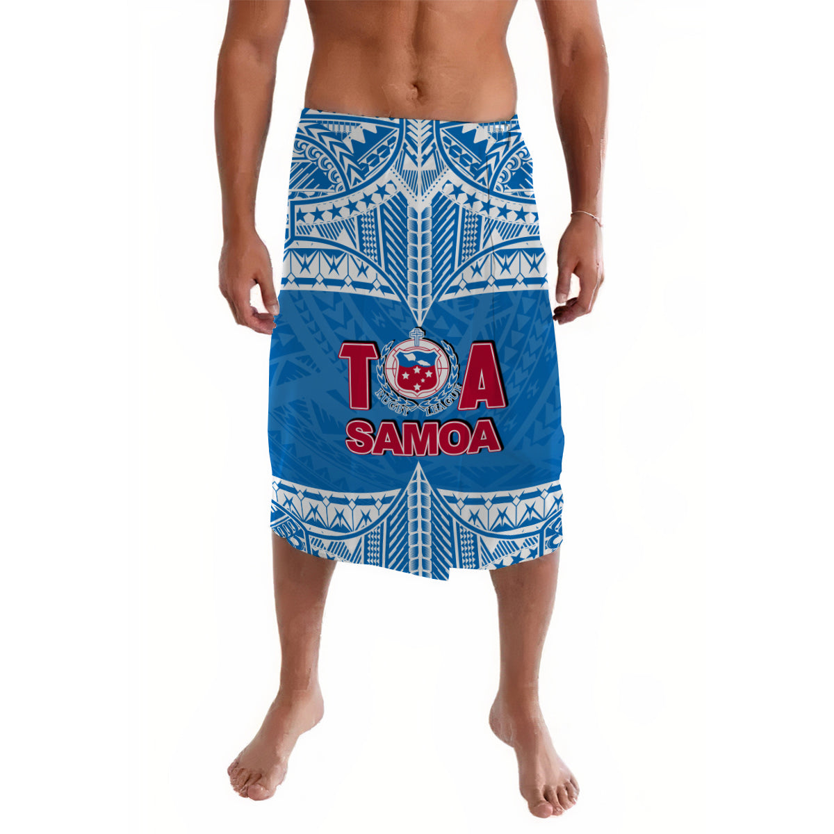 Toa Samoa Rugby Lavalava Blue Sky LT6 Lavalava Blue - Polynesian Pride