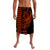 Hawaii Polynesian Warrior Kakau Lavalava Orange No.2 LT6 Lavalava Orange - Polynesian Pride