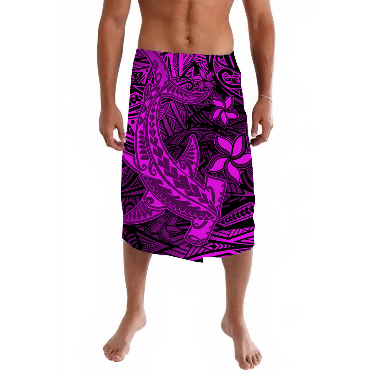 Polynesian Lavalava Pink Hawaiian Tribal Hammerhead Shark LT14 Pink - Polynesian Pride