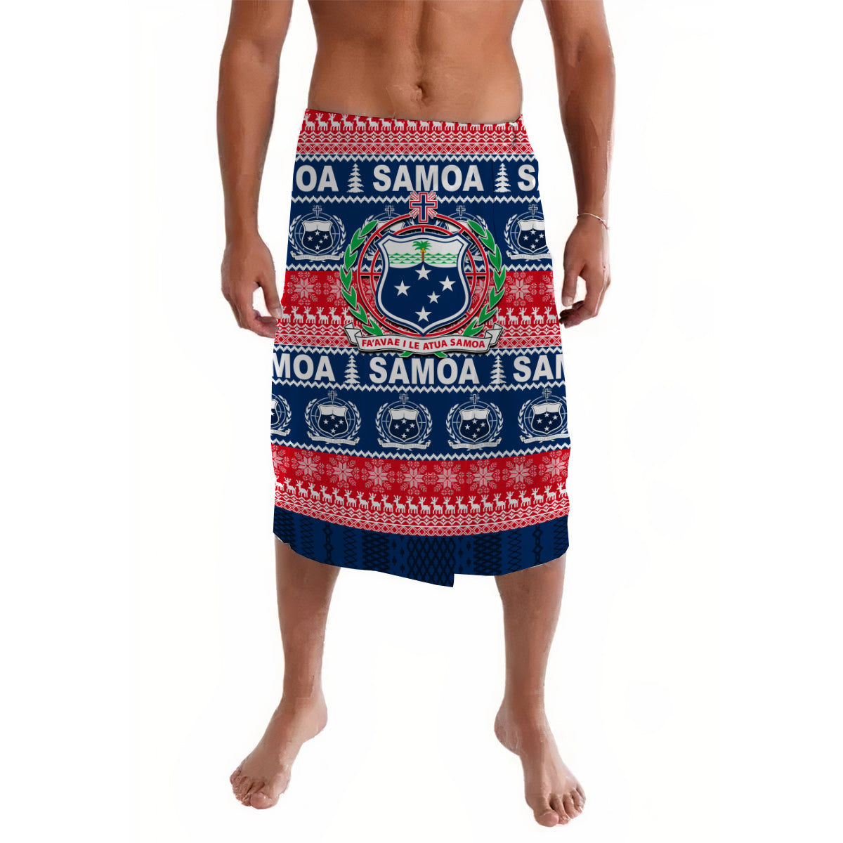 Samoa Christmas Lavalava 2022 LT6 Lavalava Red - Polynesian Pride