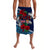 Fiji Patterns With Hibiscus Lavalava LT6 Lavalava Blue - Polynesian Pride