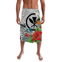 Hawaii Hibiscus Kanaka Polynesia Lavalava LT2 Lavalava WHITE - Polynesian Pride LLC