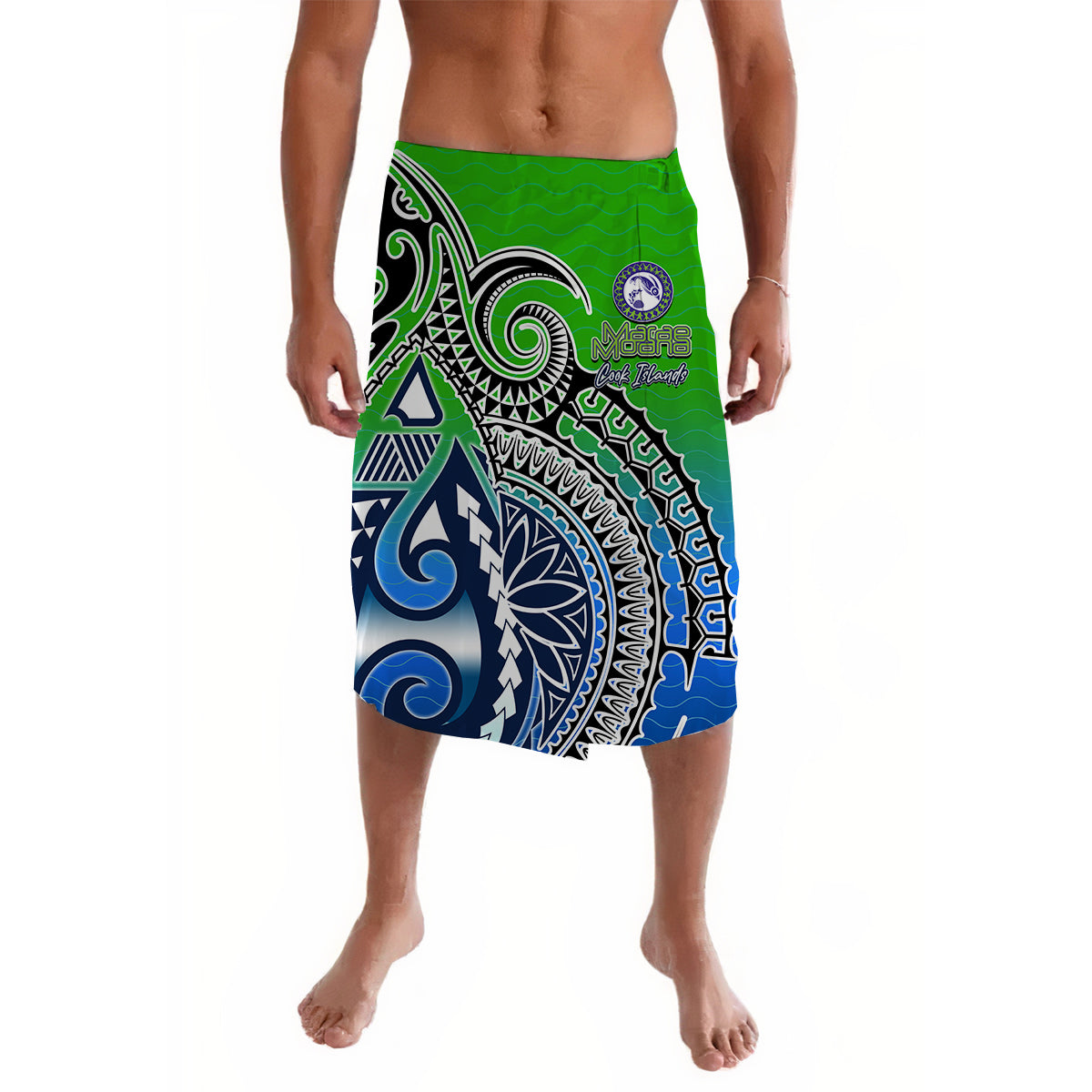 Marae Moana Cook Islands Marine Park Lavalava LT6 Lavalava Green - Polynesian Pride