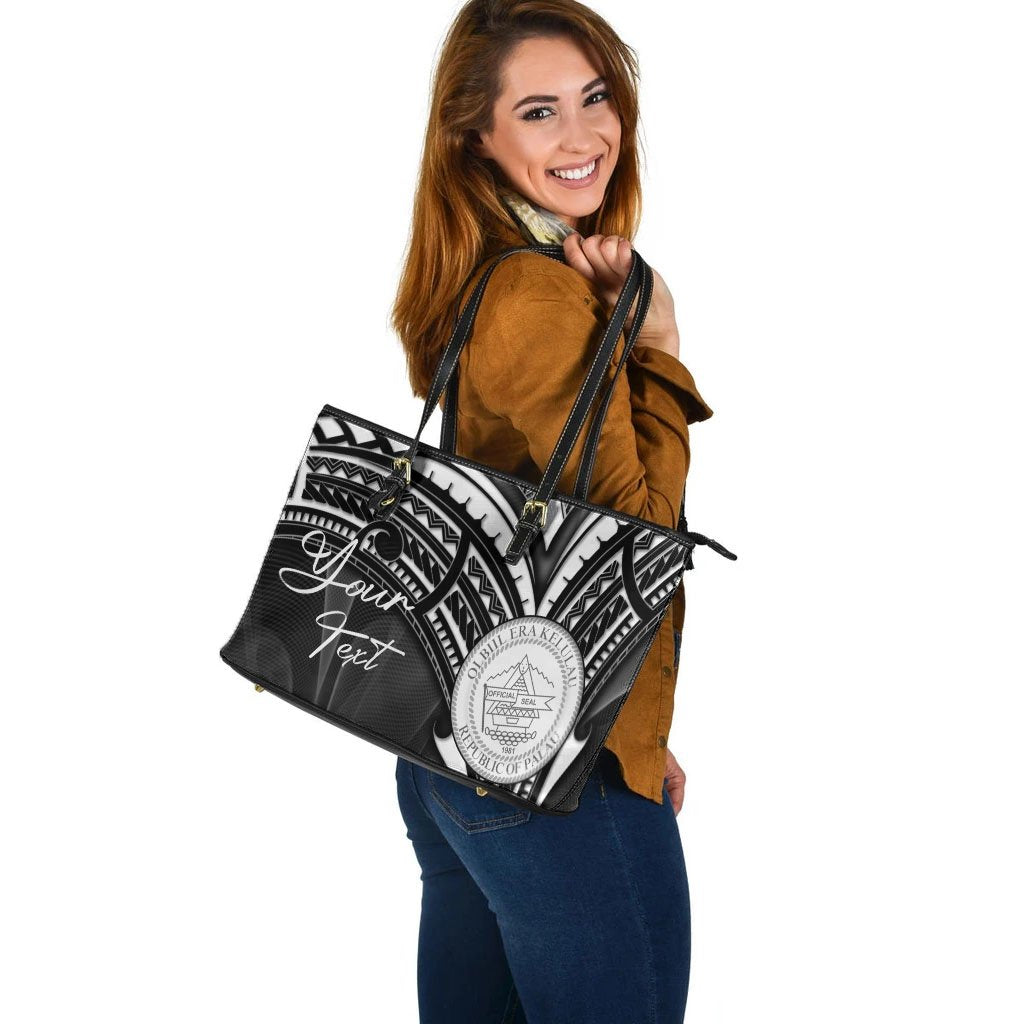 Palau Custom Personalised Leather Tote - Cross Style - Polynesian Pride