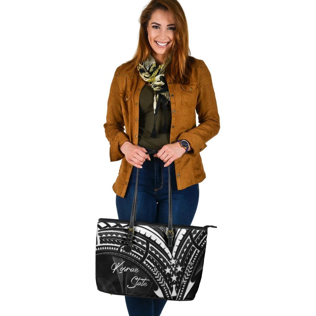 Kosrae State Leather Tote - Cross Style - Polynesian Pride