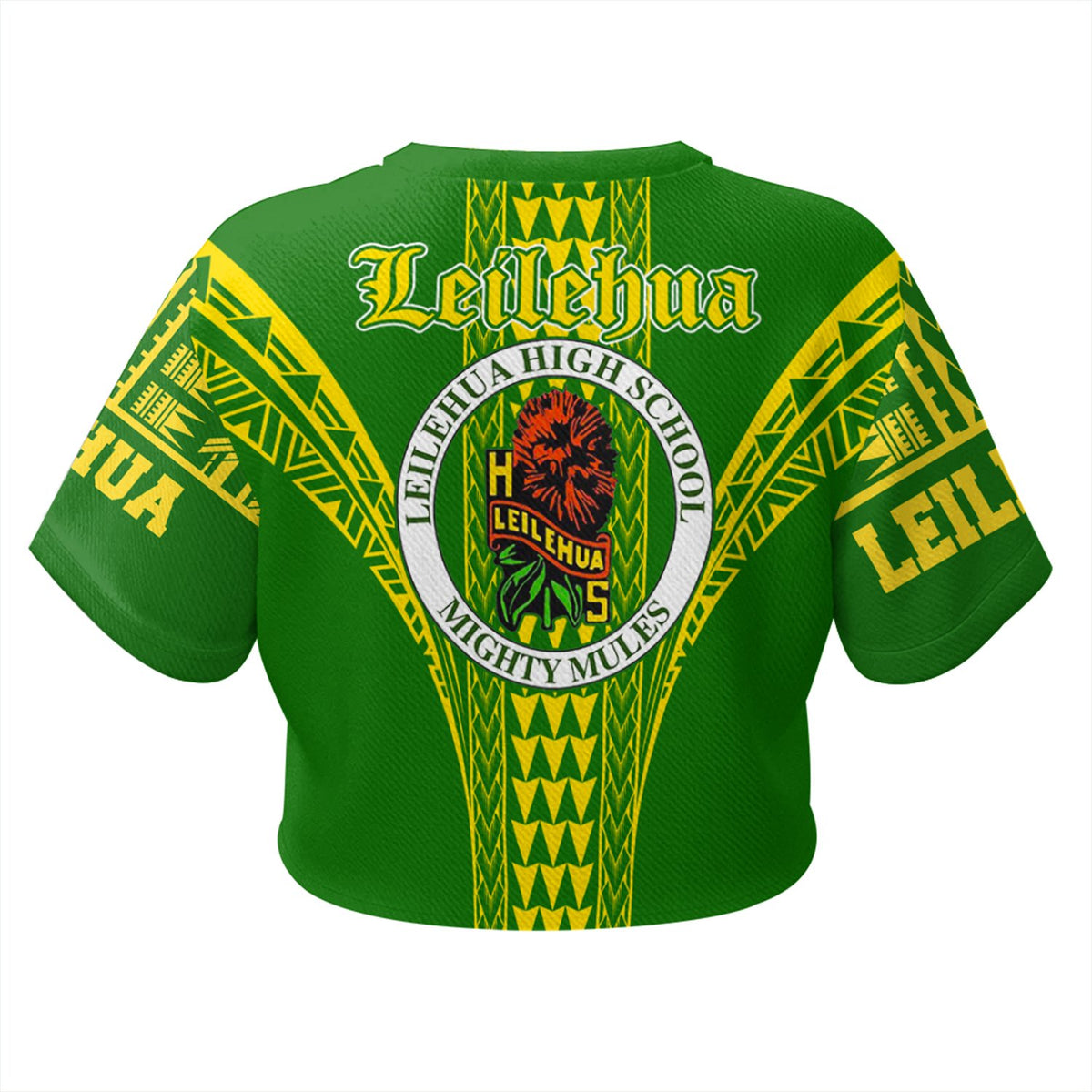 Hawaii - Leilehua High All - over Print Crop Top T-shirt AH - Polynesian Pride