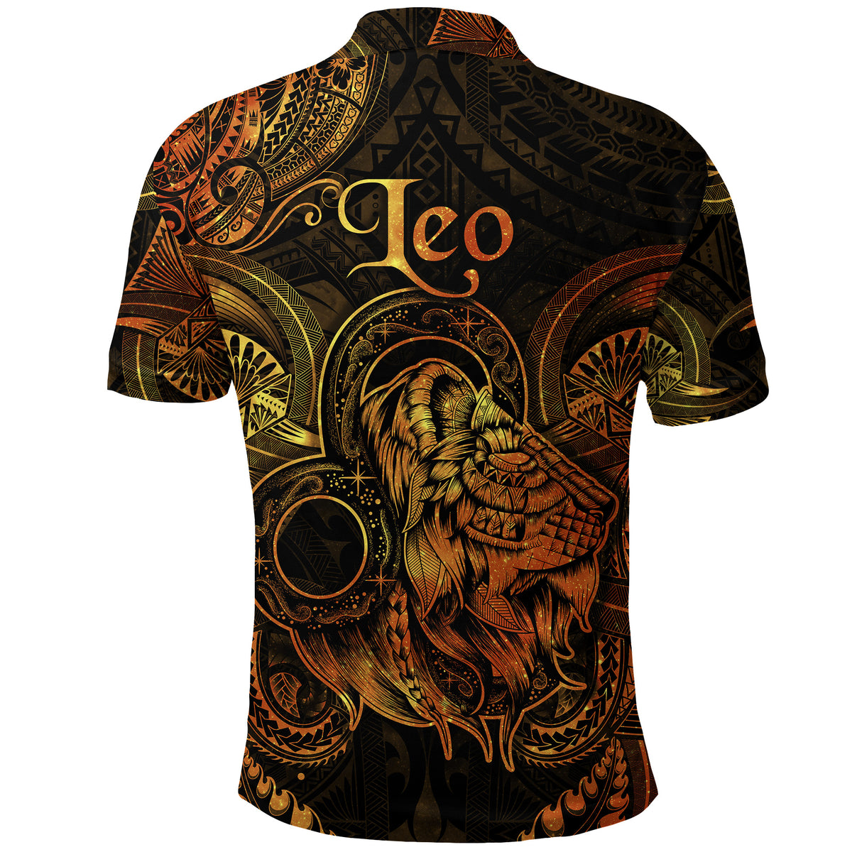 Leo Zodiac Polynesian Polo Shirt Unique Style Gold LT8 - Polynesian Pride
