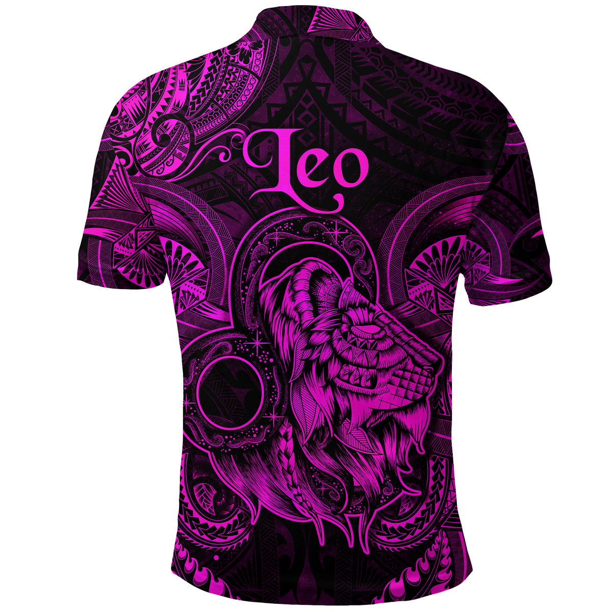 Leo Zodiac Polynesian Polo Shirt Unique Style Pink LT8 - Polynesian Pride