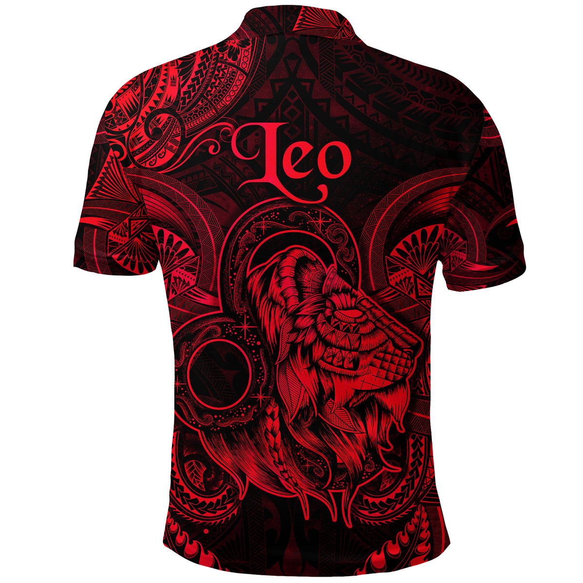 Leo Zodiac Polynesian Polo Shirt Unique Style Red LT8 - Polynesian Pride