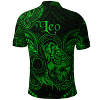 Leo Zodiac Polynesian Polo Shirt Unique Style Green LT8 - Polynesian Pride