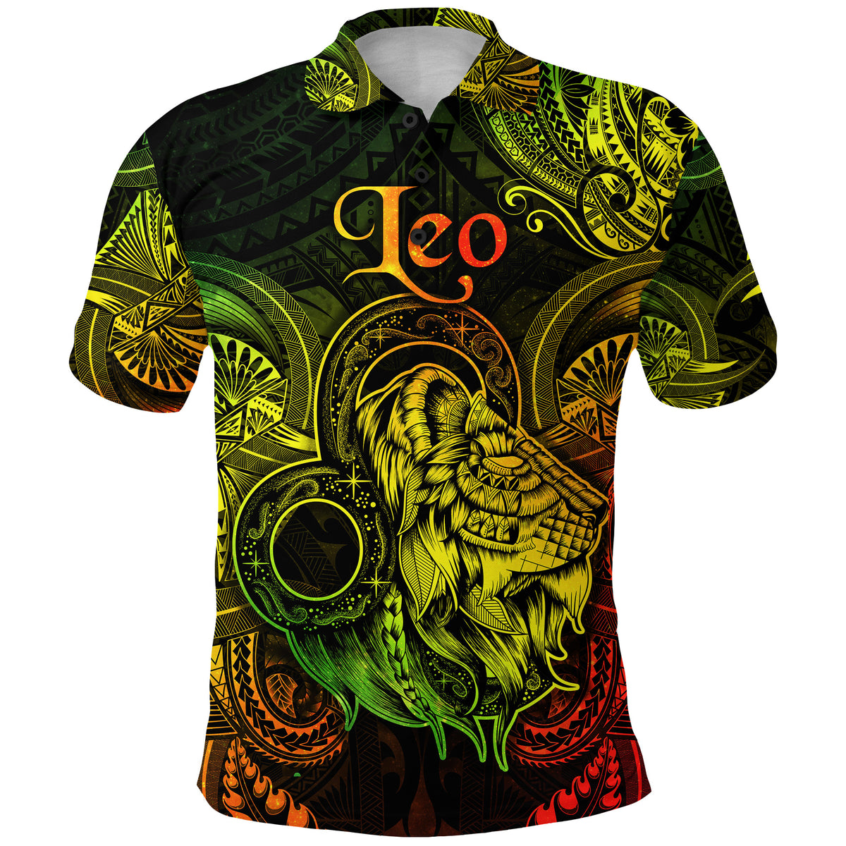 Leo Zodiac Polynesian Polo Shirt Unique Style Reggae LT8 - Polynesian Pride