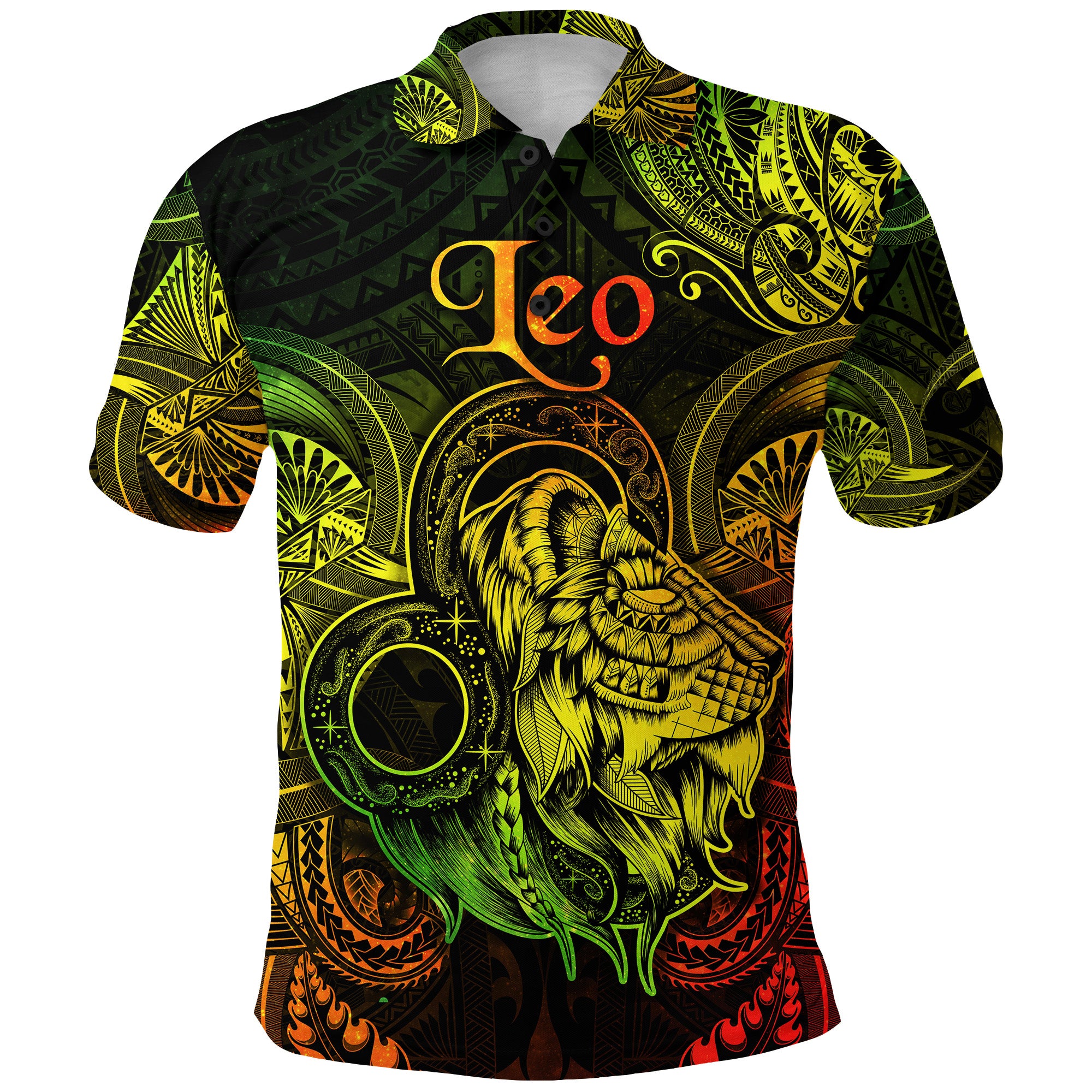 Custom Leo Zodiac Polynesian Polo Shirt Unique Style Reggae LT8 - Polynesian Pride