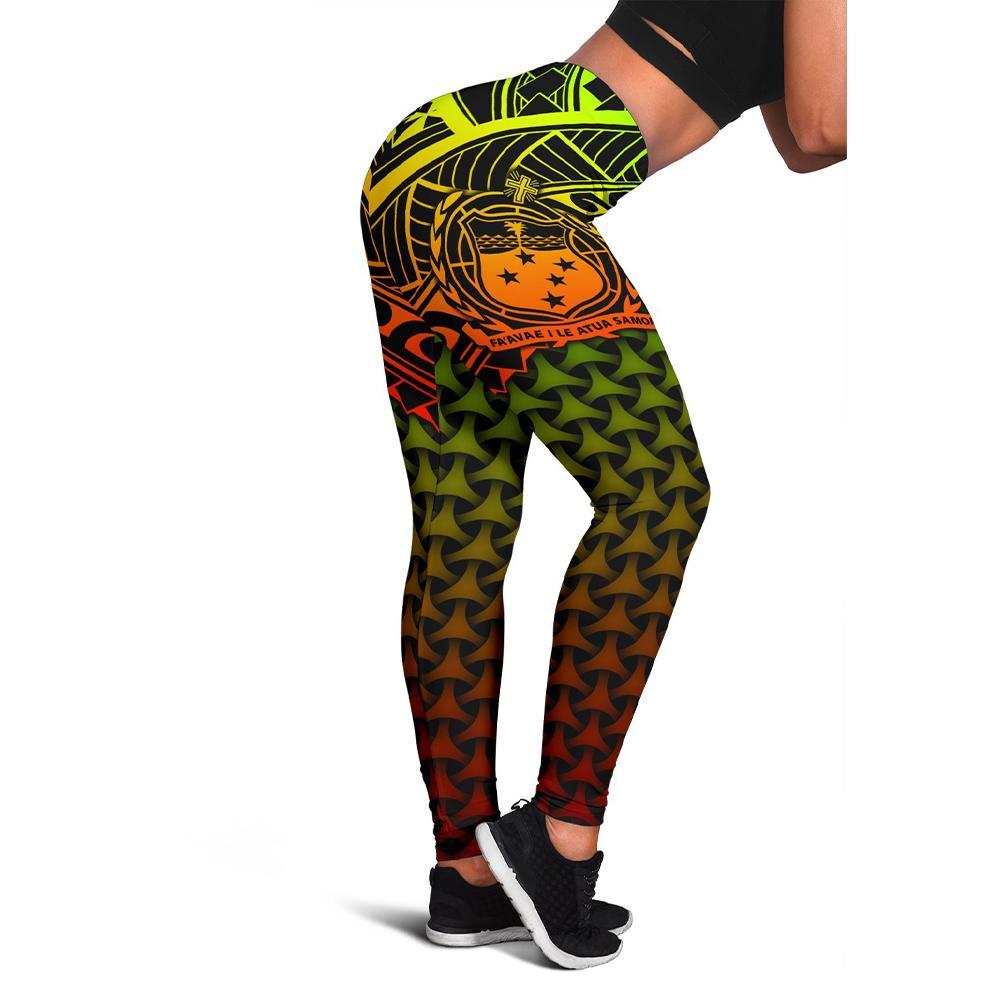 Polynesian Samoa Women's Leggings - Reggae Vintage Polynesian Patterns Reggae - Polynesian Pride