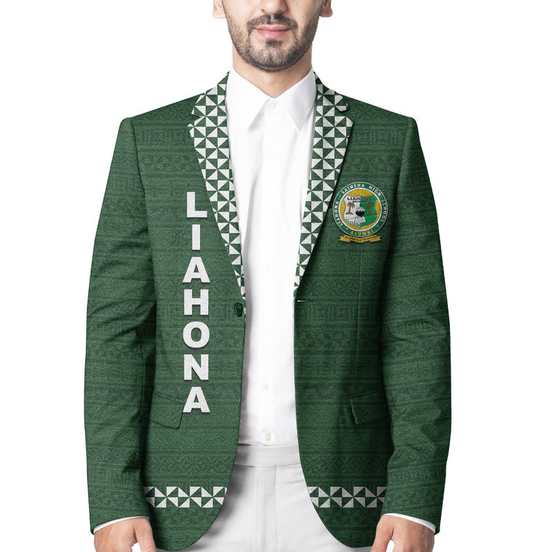 Tonga Liahona High School Blazer Simple Style - Green LT8 Unisex Green - Polynesian Pride