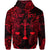 Custom Libra Zodiac Polynesian Zip Hoodie Unique Style Red LT8 - Polynesian Pride