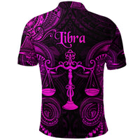 Libra Zodiac Polynesian Polo Shirt Unique Style Pink LT8 - Polynesian Pride