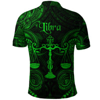 Libra Zodiac Polynesian Polo Shirt Unique Style Green LT8 - Polynesian Pride