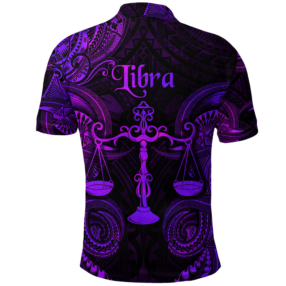 Libra Zodiac Polynesian Polo Shirt Unique Style Purple LT8 - Polynesian Pride