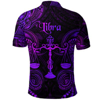 Libra Zodiac Polynesian Polo Shirt Unique Style Purple LT8 - Polynesian Pride
