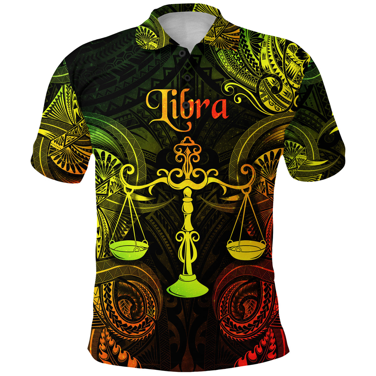 Libra Zodiac Polynesian Polo Shirt Unique Style Reggae LT8 - Polynesian Pride