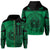 Polynesian Seal of Hawaii Zip Hoodie Green NRP Style Unisex Green - Polynesian Pride
