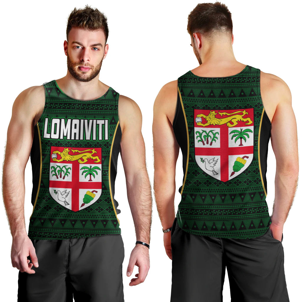 Fiji Men Tank Top - Lomaiviti Province RLT7 Green - Polynesian Pride