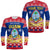 (Custom Personalised) Guam Tribal Polynesian Christmas Vibe Long Sleeve Shirt LT9 Unisex Blue - Polynesian Pride