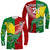 (Custom Personalised) Australia Kangaroos and Mate Maa Tonga Long Sleeve Shirt No2 LT9 Unisex Red - Polynesian Pride