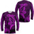 (Custom Personalised) Hawaii Long Sleeve Shirt Shark and Turtle Mix Kakau Purple LT9 Unisex Purple - Polynesian Pride