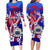 (Custom Personalised) Special Samoa FAST Party Long Sleeve Dress Tribal Samoan Hibiscus Design LT9 Polyester/spandex Blue - Polynesian Pride