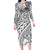 Traditional Polynesian Tribal Tattoo Retro Long Sleeves Dress Grey LT9 Women Grey - Polynesian Pride