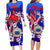 Special Samoa FAST Party Long Sleeve Dress Tribal Samoan Hibiscus Design LT9 Polyester/spandex Blue - Polynesian Pride