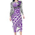 Traditional Polynesian Tribal Tattoo Retro Long Sleeves Dress Purple LT9 Women Purple - Polynesian Pride