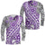 Traditional Polynesian Tribal Tattoo Retro Long Sleeve Shirt Purple LT9 Unisex Purple - Polynesian Pride