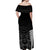 New Zealand Off Shoulder Long Dress All Black Champion LT7 - Polynesian Pride