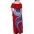 Samoa Off Shoulder Long Dress Independence Day Flag Style LT7 - Polynesian Pride