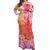 Polynesian Off Shoulder Long Dress Tapa Plumeria Style - Sunset LT7 Women Art - Polynesian Pride