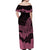 Polynesian Breast Cancer Awareness Off Shoulder Long Dress Floral Butterfly LT7 - Polynesian Pride