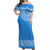 Apifoou College Tonga Off Shoulder Long Dress Kupesi Style - Ver03 LT7 Women Blue - Polynesian Pride