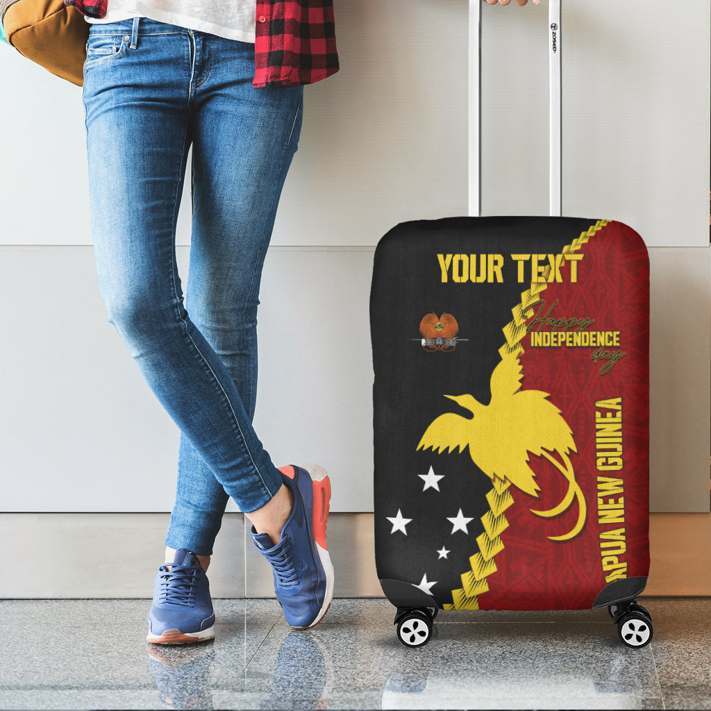 Personalised Papua New Guinea Luggage Cover 47th Independence Anniversary - Motu Revareva LT7 - Polynesian Pride