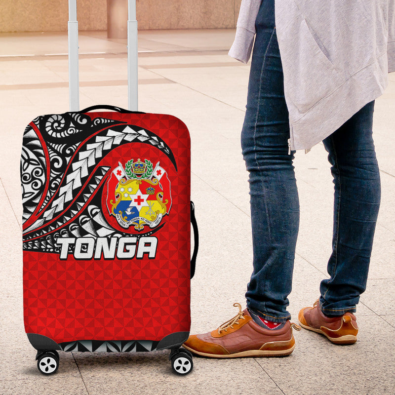 Tonga Luggage Cover Polynesian Tattoo LT6 Red - Polynesian Pride