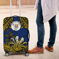 Niue Uga Luggage Cover Tribal Patterns Blue Style LT6 Blue - Polynesian Pride