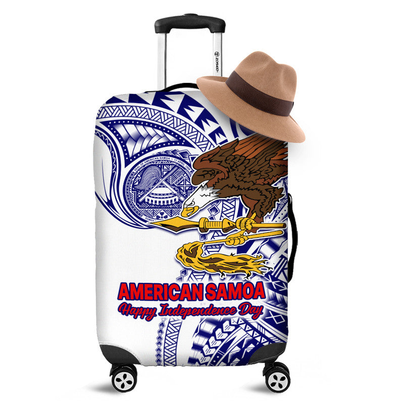 American Samoa Independence Day Luggage Cover Simple Style LT9 White - Polynesian Pride