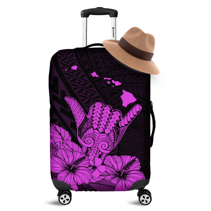 Hawaii Shaka Sign Luggage Cover Purple Version LT9 Purple - Polynesian Pride