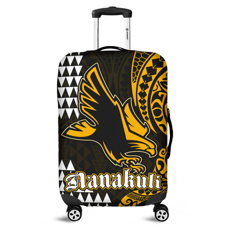 Hawaii Nanakuli High School Luggage Cover Tribal Kakau LT9 Yellow - Polynesian Pride