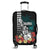 Hawaii Ukulele Mix Hibiscus and Coconut Tree Luggage Cover Aloha Vintage Black Version LT9 Black - Polynesian Pride