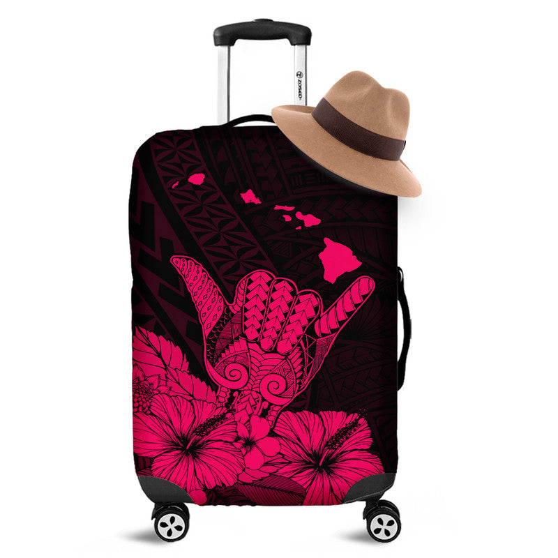 Hawaii Shaka Sign Luggage Cover Pink Version LT9 Pink - Polynesian Pride