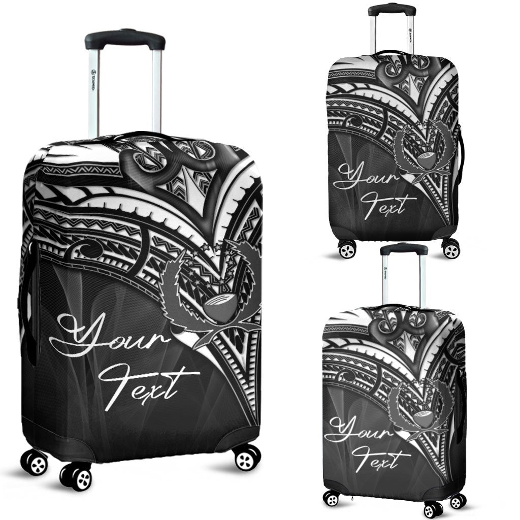 Pohnpei State Custom Personalised Luggage Covers - Cross Style Black - Polynesian Pride