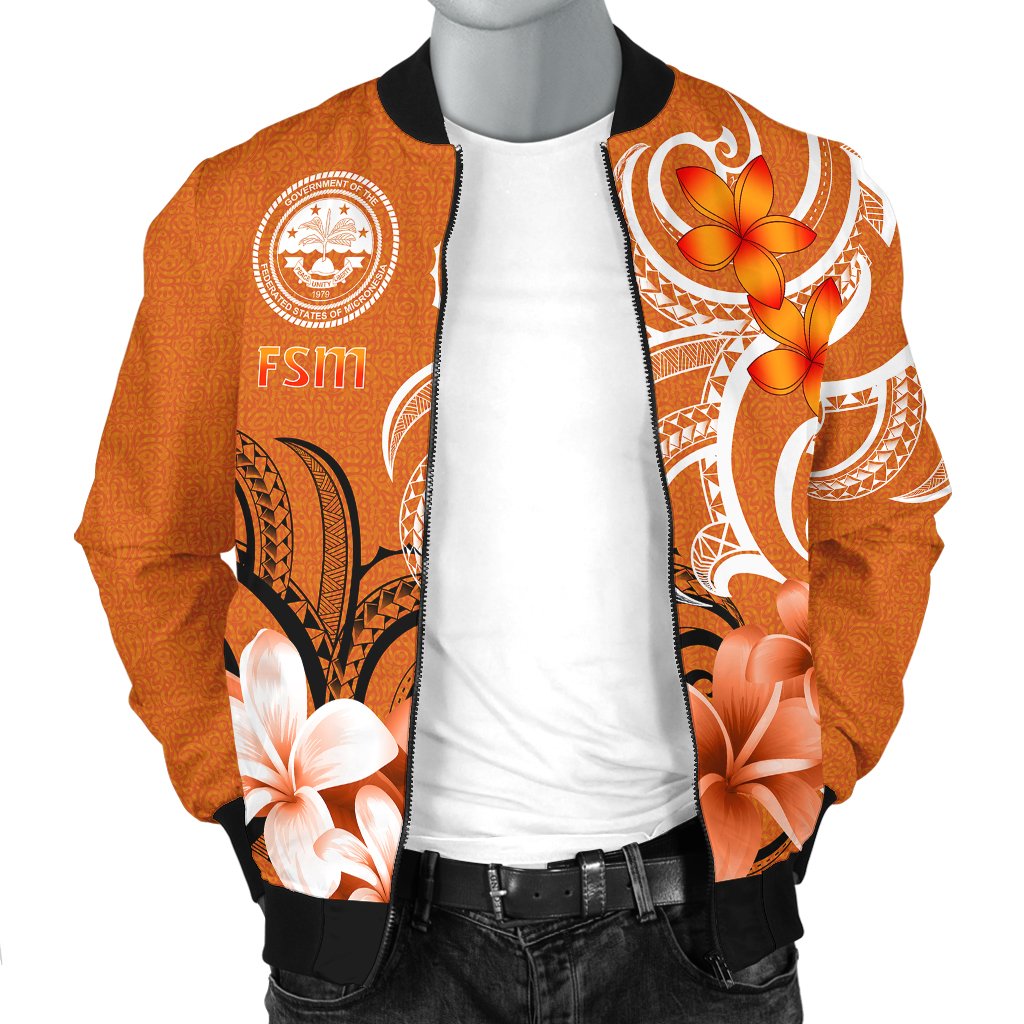 FSM Men's Bomber Jacket - FSM Spirit Orange - Polynesian Pride