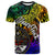 Marshall Islands Custom T Shirt Rainbow Polynesian Pattern Crest Unisex Rainbow - Polynesian Pride